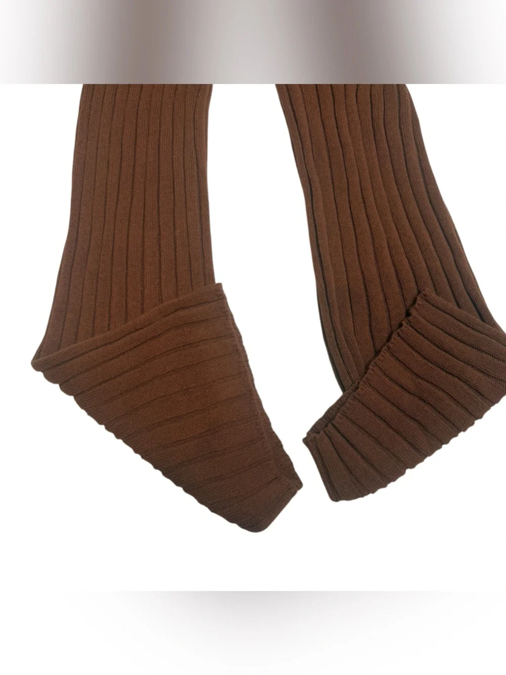 Free People Beach Imogene Sweater Pant Set Medium Cigar Brown Cotton Ribbed Knit - Picture 8 of 12